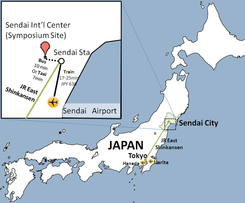 Location of Sendai International Center