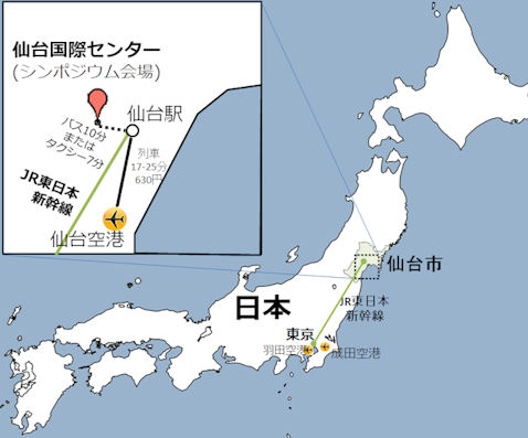 仙台国際センターの位置
